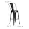 Flash Furniture 30" Black Metal Counter Stool-Black Poly Seat CH-31320-30GB-BK-PL2B-GG - alternate 7